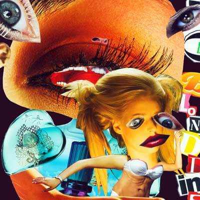 Stop blond infection (Peter Dzogaba, acrylic colours on paper, 2006