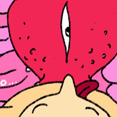 Surprise yourself, it comes (One page graphic novel by Peter Dzogaba, digital graphics, 2012)