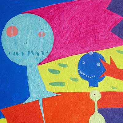 Darling, inside me not only you! (Peter Dzogaba, acrylic colours on canvas, 2008)