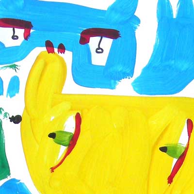 Language of Love. Battle (Peter Dzogaba, acrylic colours on paper, 2012)