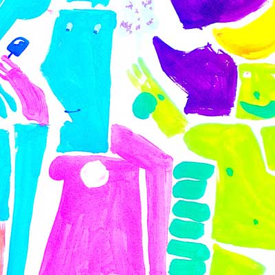 Mr.Moon, give me back the sun! (Peter Dzogaba, acrylic colours on paper, 2011)