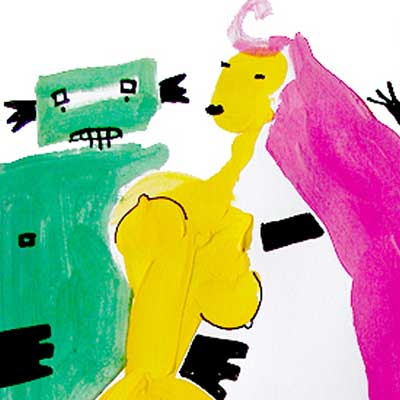 My hear will newer be your's (Peter Dzogaba, acrylic colours on paper, 2011)