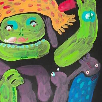 Your ice-cream is mine (Peter Dzogaba, acrylic colours on paper, 2012)