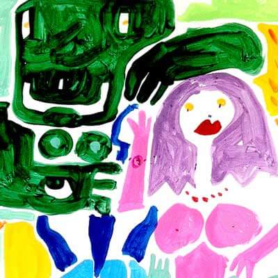 Your hat is higher than my sky (Peter Dzogaba, acrylic colours on paper, 2012)