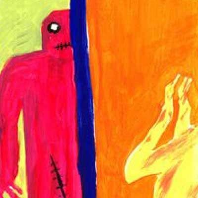 Just Hallo (Peter Dzogaba, acrylic colours on paper, 1997)