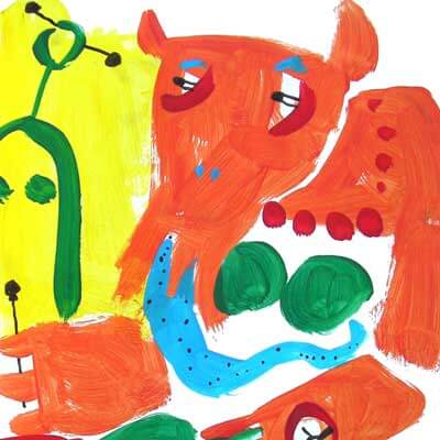 What kind of song you will sing? (Peter Dzogaba, acrylic colours on paper, 2012)