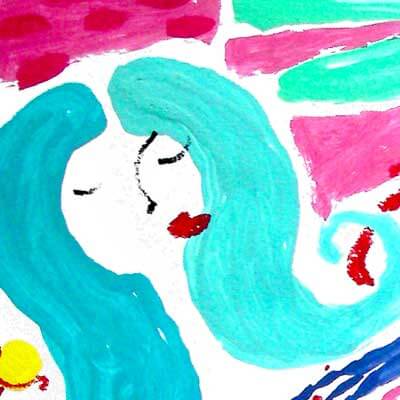 Fernseher Unser User (Peter Dzogaba, acrylic colours on paper, 2012)