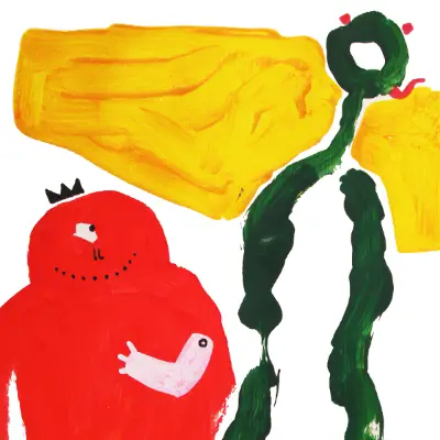 How many crowns do you need, honey (Peter Dzogaba, acrylic on paper, 2017)